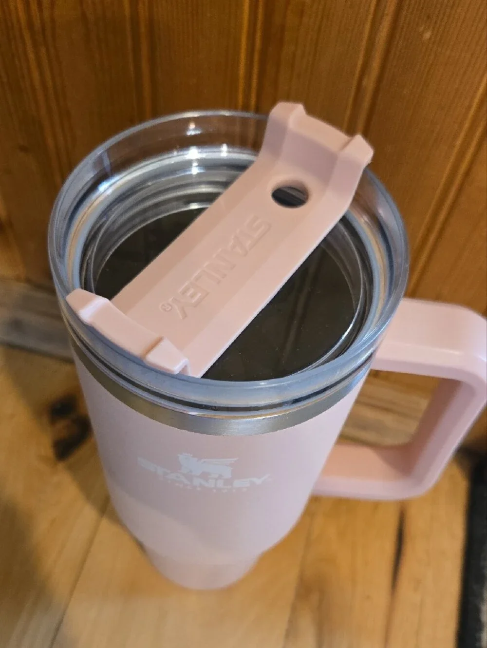 Stanley Blush Pink Travel Tumbler with Handle